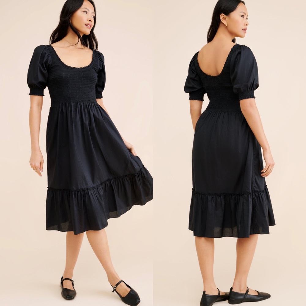 Hill House The Louisa Nap Dress in Black